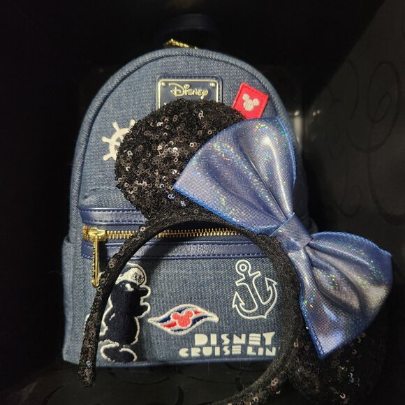 Loungefly Disney Cruise line Backpack and Headband RARE main image 4